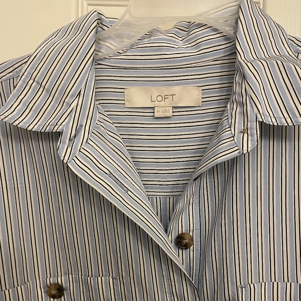 Loft striped shirt dress Medium - Picture 2 of 3
